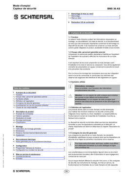 schmersal BNS 36 STW-AS-L Magnetic safety sensor Mode d'emploi