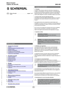 schmersal BNS 40S-12ZG-C 5,0M Magnetic safety sensor Mode d'emploi