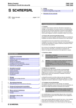 schmersal FWS 2105 C UE: 24...230V AC/DC Standstill monitor Mode d'emploi