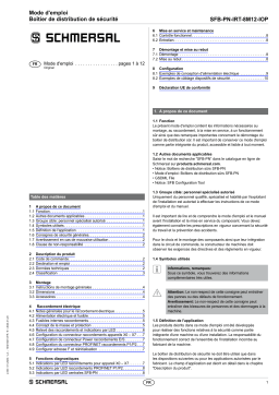 schmersal SFB-PN-IRT-8M12-IOP Safety Fieldbox Mode d'emploi