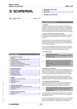 schmersal BNS 16-12ZU-ST3 Magnetic safety sensor Mode d'emploi