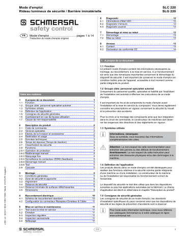 schmersal SLC 220-E/R0625-30-RFB Mode d'emploi | Fixfr