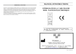 Gima 35588 TITANOX DIGITAL DRY STERILIZER 120 l Manuel du propriétaire