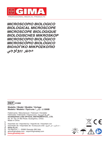 Gima 31000 BIOLOGICAL MICROSCOPE - 40 - 1000X Manuel du propriétaire | Fixfr