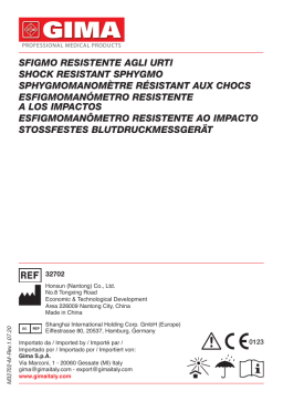 Gima 32702 SHOCK RESISTANT SPHYGMO ISO 81060 Manuel du propriétaire