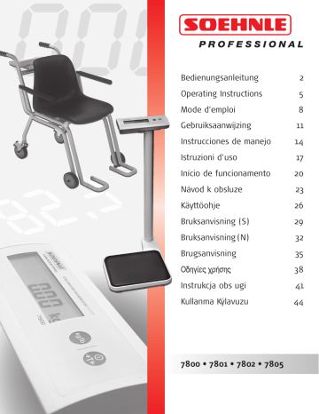 Gima 27273 SOEHNLE CHAIR DIGITAL SCALE Manuel du propriétaire | Fixfr