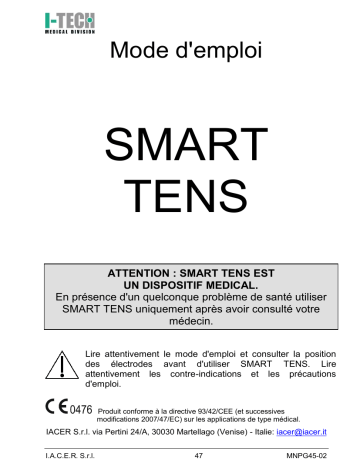 Gima 28355 SMART TENS Manuel du propriétaire | Fixfr