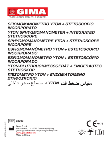 Gima 32703 YTON ANEROID SPHYGMO - stethoscope incorporated Manuel du propriétaire | Fixfr