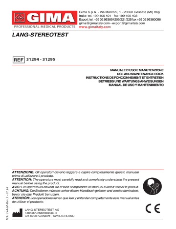 31295 | Gima 31294 LANG STEREOTEST I Manuel du propriétaire | Fixfr