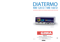 Gima 30629 DIATERMO MB 160D - mono-bipolar 160 Watt Manuel du propriétaire