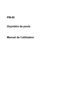 Gima 35060 MINDRAY PM-60 PULSE OXIMETER Manuel du propriétaire