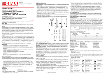 Gima 24519 STREP-A TEST - dual colour - strip Manuel du propriétaire | Fixfr