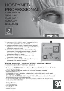 Gima 28134 HOSPYNEB PROFESSIONAL NEBULIZER - piston - 230V-50/60 Hz Manuel du propriétaire