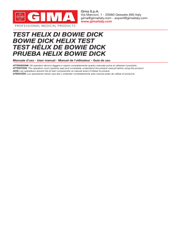 Gima 35951 BOWIE DICK HELIX TEST PACK Manuel du propriétaire | Fixfr