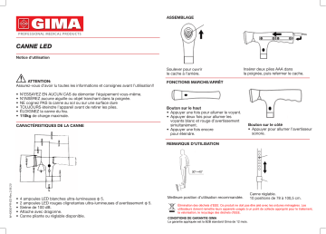 43050  | Gima 43052 SAFETY LIGHT STICK - skid proof base - black Manuel du propriétaire | Fixfr