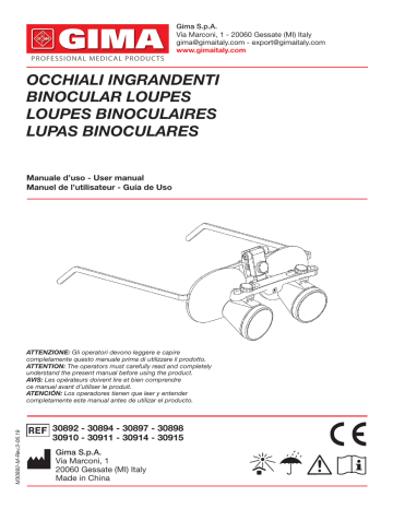 30914 | 30898 | 30911 | 30894 | 30892 | 30910 | 30897 | Gima 30915 STYLE BINOCULAR LOUPE 3.5x 420mm Manuel du propriétaire | Fixfr