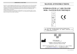 Gima 35587 TITANOX DIGITAL DRY STERILIZER 60 l Manuel du propriétaire