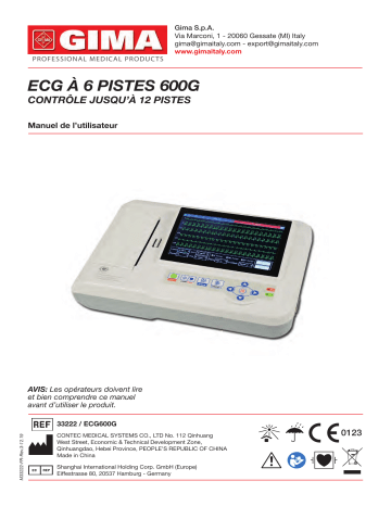 Gima 33222 600G ECG - 3/6 channel Manuel du propriétaire | Fixfr