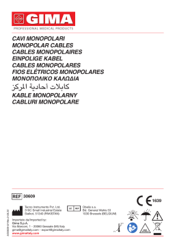 Gima 30609 MONOPOLAR CABLE - 4 mm M-F for Laparoscopic electrodes Manuel du propriétaire