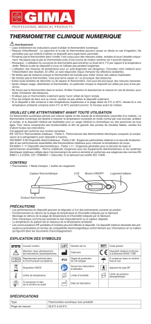 Gima 25564 VALUE DIGITAL THERMOMETER °C Manuel du propriétaire | Fixfr