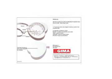 Gima 27341 BMI TAPE MEASURE Manuel du propriétaire | Fixfr