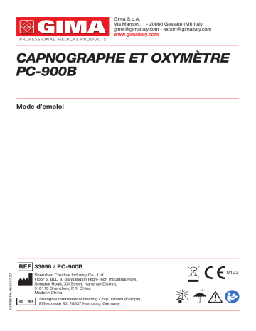 Gima 33698 PC-900B CAPNOGRAPH AND OXIMETER Manuel du propriétaire | Fixfr