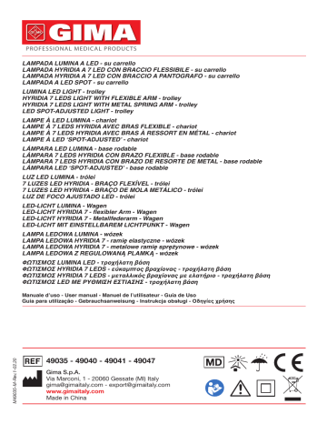 49041 | 49035 | 49047 | Gima 49040 HYRIDIA 7 LEDS LIGHT Manuel du propriétaire | Fixfr