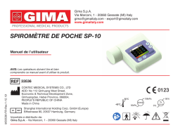 Gima 33536 SP-10 POCKET SPIROMETER Manuel du propriétaire