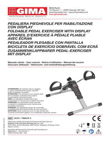 Gima 43151 PEDAL EXERCISER Manuel du propriétaire | Fixfr