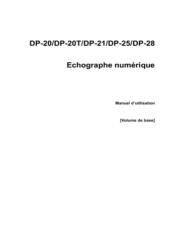 Gima 33991 NEW MINDRAY DP-20 ULTRASOUND Manuel du propriétaire | Fixfr