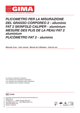 Gima 27349 FAT 2 SKINFOLD CALIPER - aluminium Manuel du propriétaire