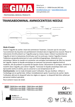 Gima 29641 AMNIOCENTESIS NEEDLE 21 G x 150 mm - sterile Manuel du propriétaire