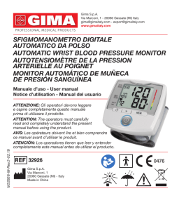 Gima 32926 X-LIFE B.P.MONITOR - wrist Manuel du propriétaire