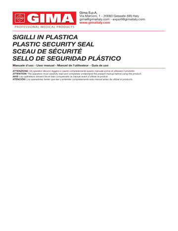 Gima 37330 PLASTIC SECURITY SEAL Manuel du propriétaire | Fixfr