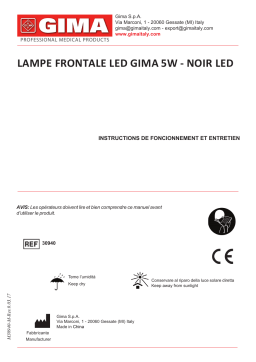 Gima 30940 LED HEAD LIGHT 5W - black Manuel du propriétaire