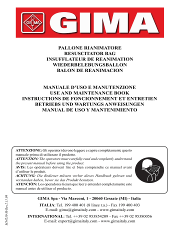 34232 | Gima 34242 RESUSCITATOR BAG - DOUBLE CHAMBER - pediatry Manuel du propriétaire | Fixfr