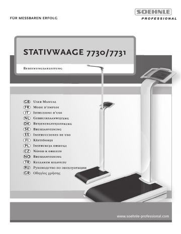 Gima 27277 SOEHNLE 7730 DIGITAL SCALE - class III Manuel du propriétaire | Fixfr