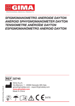 Gima 32745 DAYTON SPHYGMOMANOMETER - desk Manuel du propriétaire