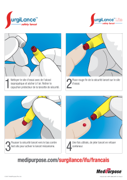 Gima 24513 SURGILANCE SAFETY NEEDLE G26 - automatic lancets Manuel du propriétaire