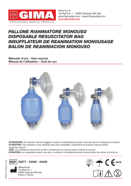 Gima 34249 PVC SINGLE USE RESUSCITATOR - infant Manuel du propriétaire