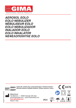 Gima 28091 EOLO NEBULIZER - piston 230V British Plug Manuel du propriétaire