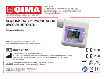 Gima 33535 SP-10 POCKET SPIROMETER Manuel du propriétaire | Fixfr