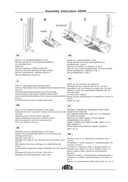 SystemAir ADPK1 Pendulum mounting set Manuel du propriétaire