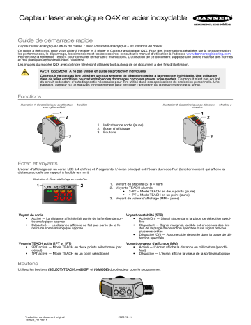 turck Q4X Analog Laser Sensor Guide de démarrage rapide | Fixfr