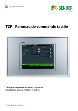 Bender TCP - Panneau de commande tactile Manuel du propriétaire