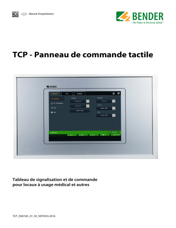 Bender TCP - Panneau de commande tactile Manuel du propriétaire | Fixfr