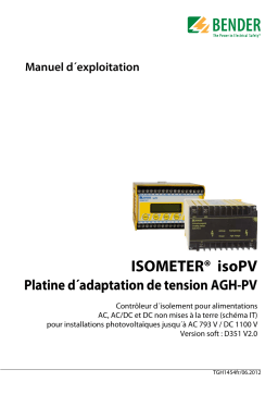 Bender isoPV avec AGH-PV Manuel du propriétaire