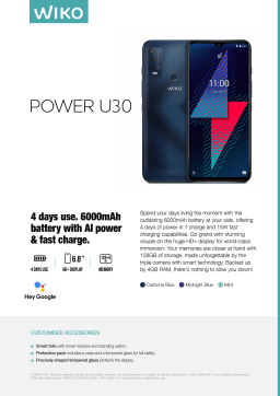 Wiko POWER U30 phone Fiche technique