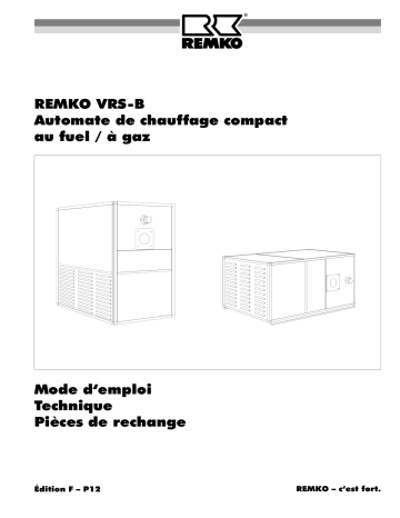 Remko VRS250-B-LG-L-ohneBr--250KW-400V-2x3-0KW-2-4mbar Manuel utilisateur | Fixfr