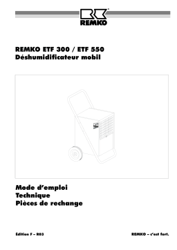 Remko ETF550 Manuel utilisateur